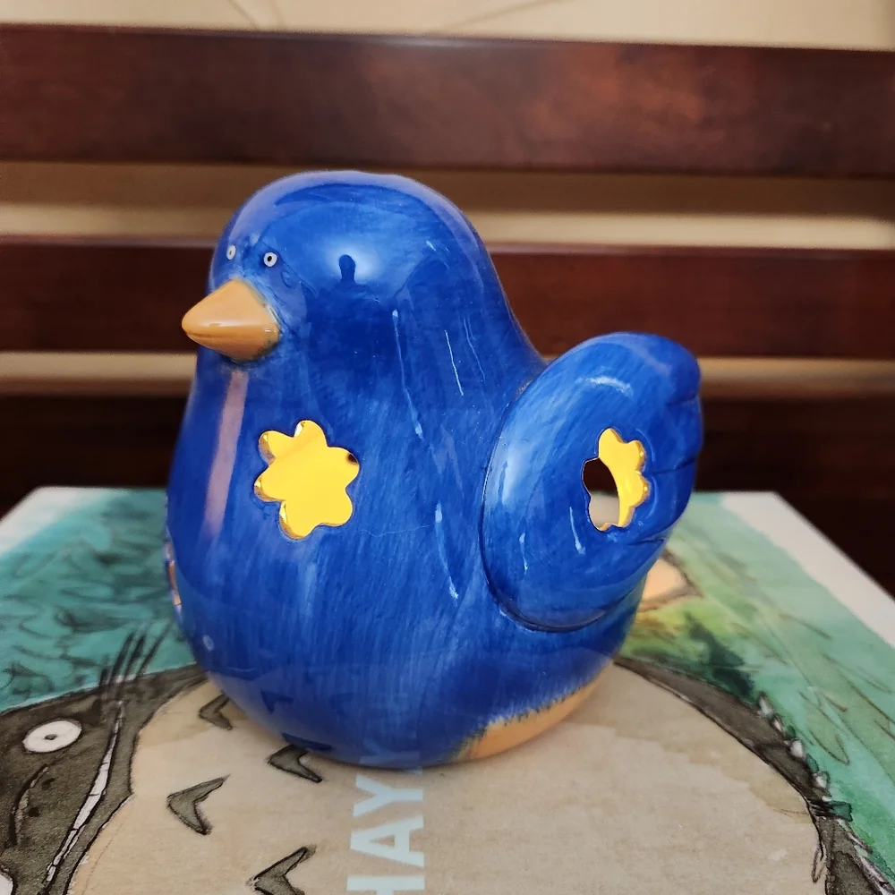 Blue Bird Votive Candle